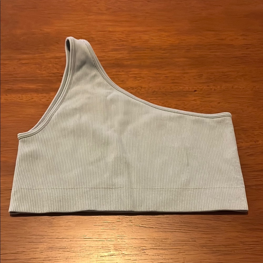 One-Shoulder Ribbed Crop Top